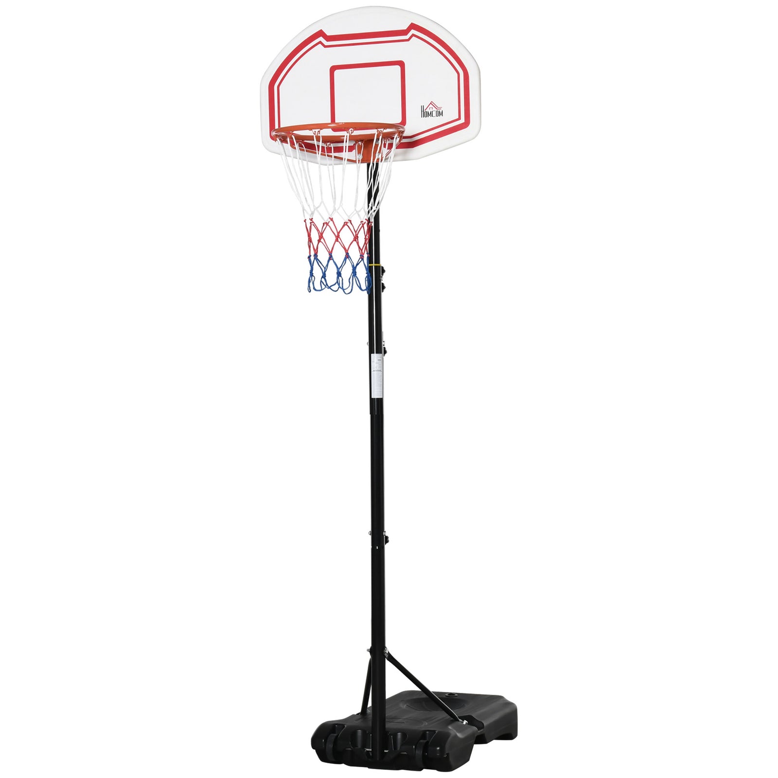 Outdoor Adjustable Basketball Hoop Stand 210-260cm | Red