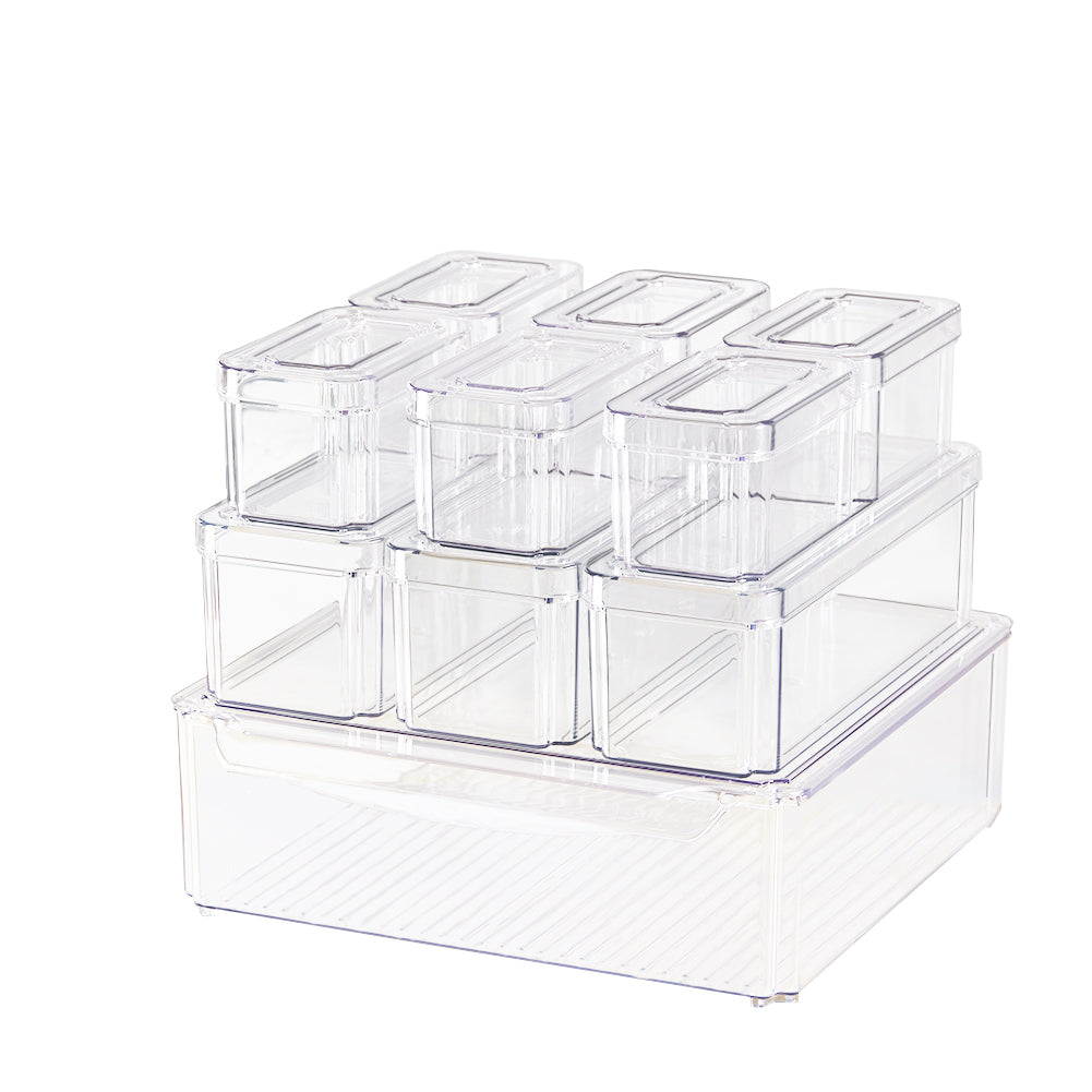 Set Of 10 Fridge Storage Containers