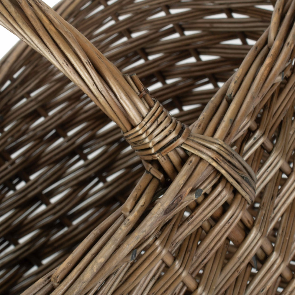 Wicker Antique Wash Finished Stair Basket | Gray