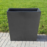 Long Zinc Galvanised Tall Trough Planter | 75cm x 25cm x 90cm | Silver Black