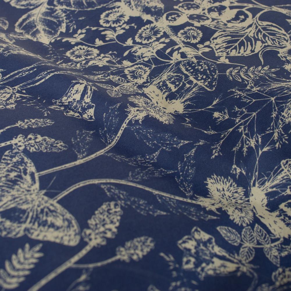 Secret Garden 200 Thread Count Cotton Rich Reversible Duvet Cover Set | King | Navy Blue