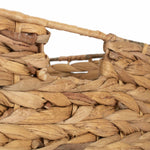 Water Hyacinth Shallow Rectangular Storage Basket | Large | Brown
