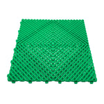 Heavy Duty Vented Garage Interlocking Floor Tiles | Green