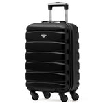 55x35x20cm Cabin Carry On Suitcase Hard Shell Overhead Luggage 100+ Airlines Approved | Cabin | Black