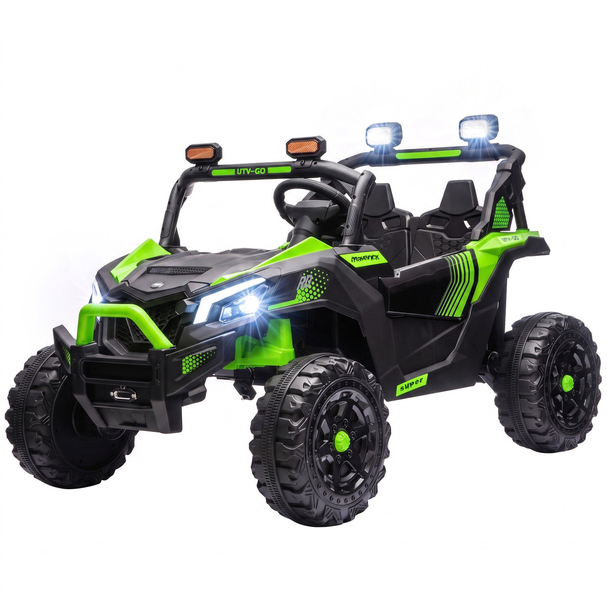 24v 2 Seater Ride On Truck Car For Big Kids With Remote | Green