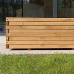 Pine Wooden Trough Planter With Feet | 140cm x 42cm x 38cm | Brown