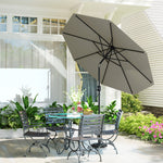 2.6m Patio Umbrella With Tilt Crank | Light Grey
