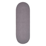 Handmade Woven Braided Oval Rug | 200cm | Grey