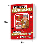 Triffic Husband' Valentine's Day Card With Detachable Coaster Official Product