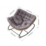 Modern Rocking Chair with Cushion – Compact | Grey