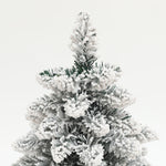 1.5ft Mini Artificial Christmas Trees, Flocked, Set Of 2