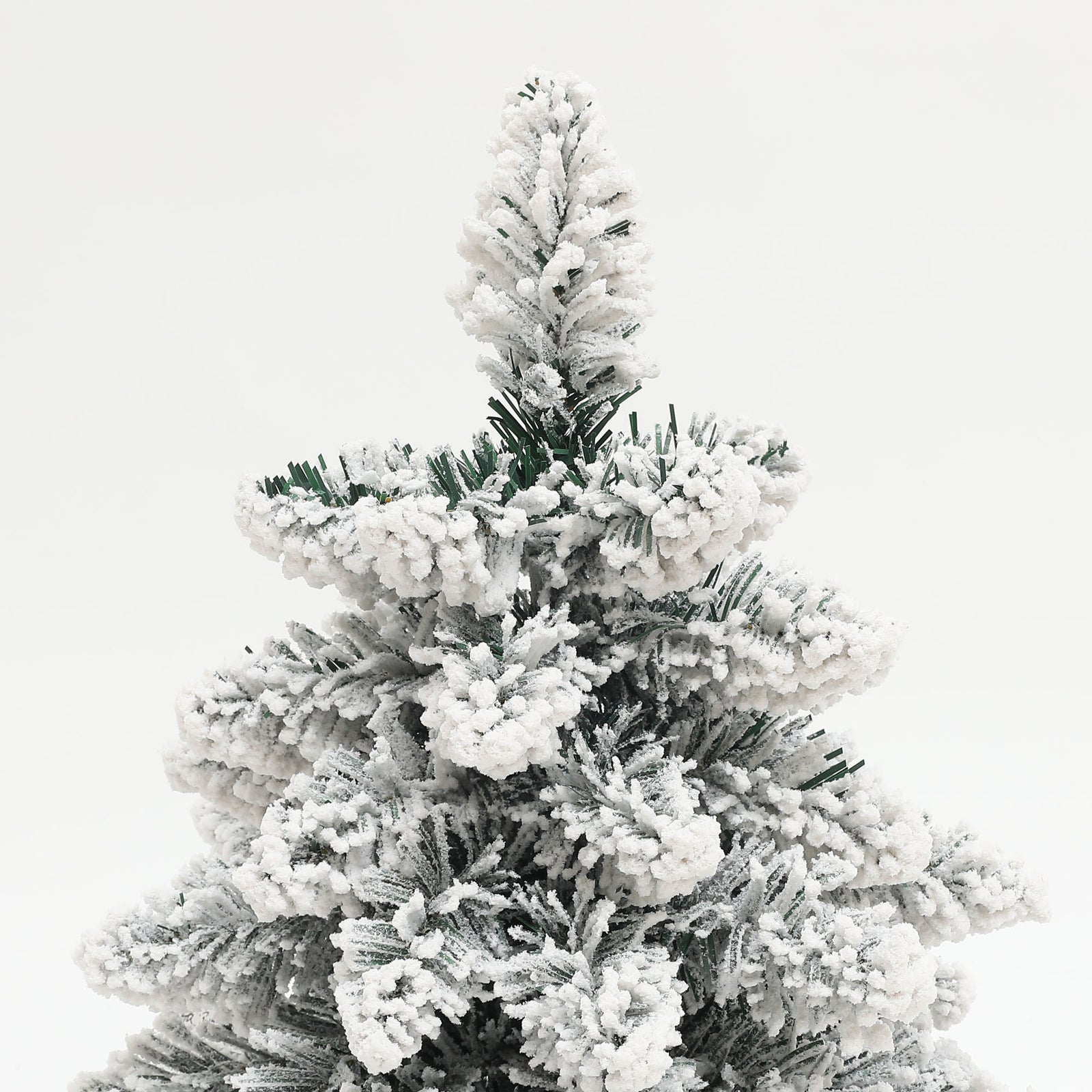 1.5ft Mini Artificial Christmas Trees, Flocked, Set Of 2