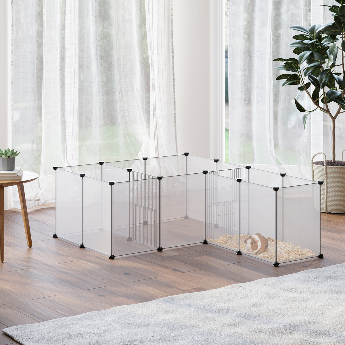 Pet Playpen, 18 Panels Diy Small Animal Cage, For Guinea Pigs, Hegehogs