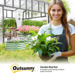 2-tier Raised Garden Bed, Galvanised Planter Box | Dark Green