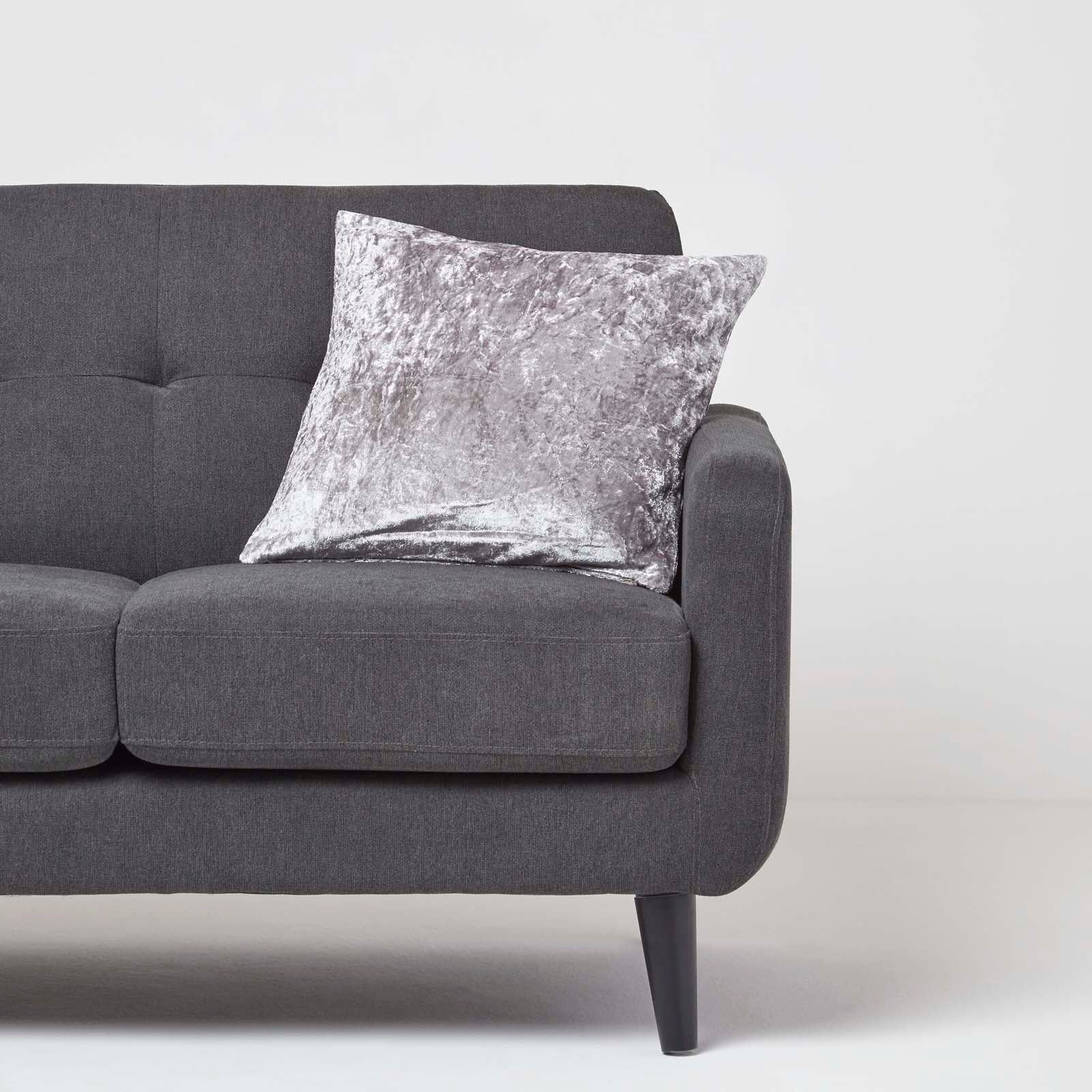Luxury Crushed Velvet Cushion Cover | 60cm x 60cm | Silver