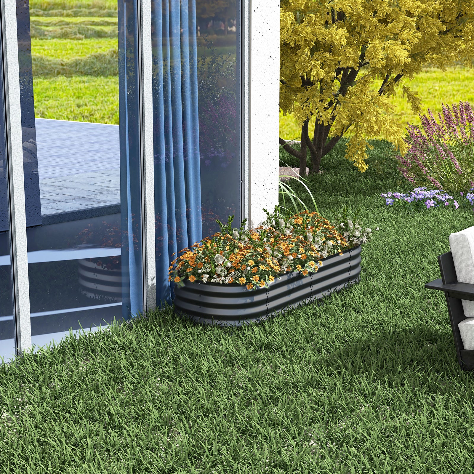 Raised Garden Kit Metal Planter Box