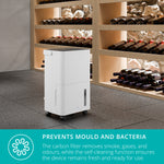 Bora Smart Dehumidifier, 12l,20l,30l/day Extraction, 4l Water Tank Or Continous Drainage | 12l | White