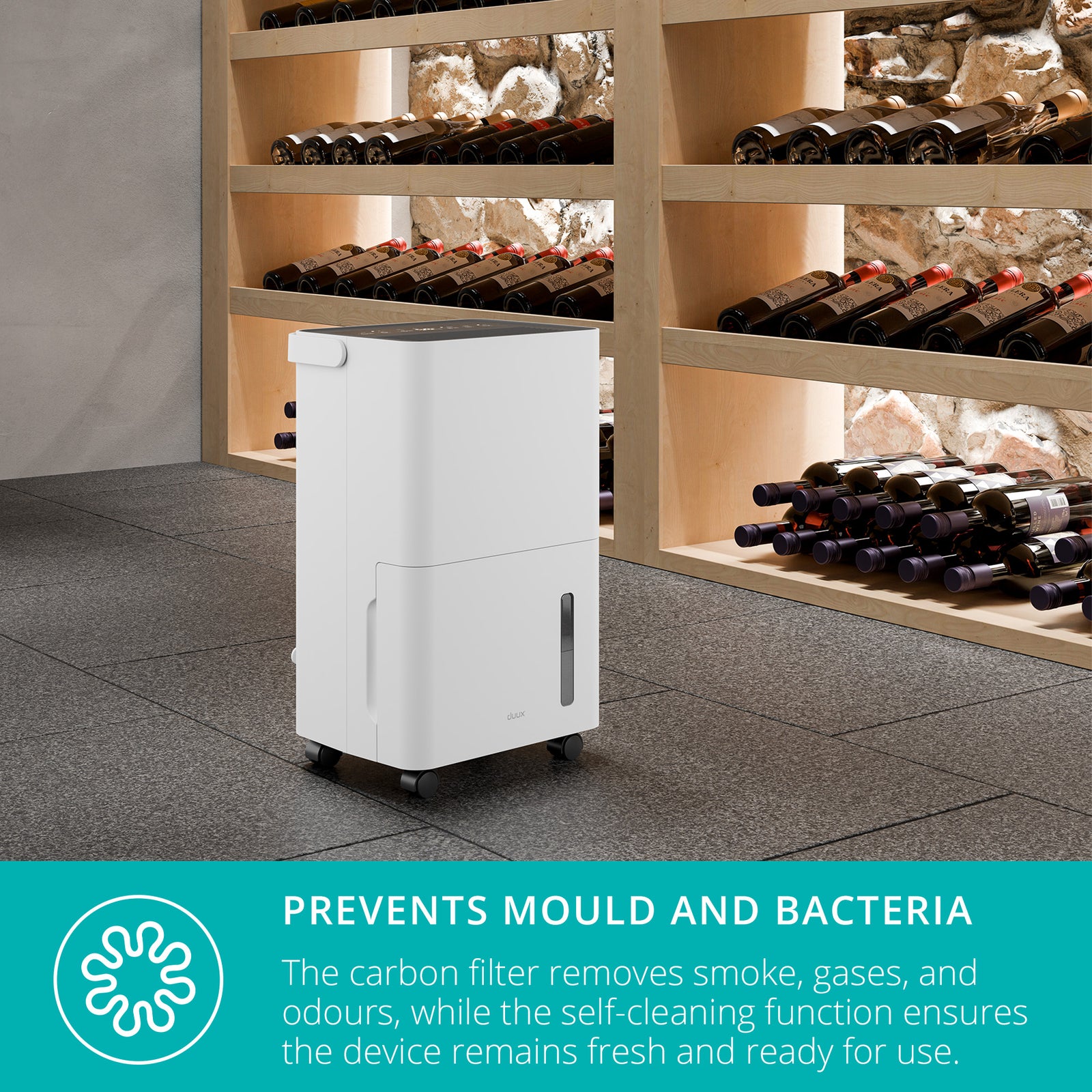 Bora Smart Dehumidifier, 12l,20l,30l/day Extraction, 4l Water Tank Or Continous Drainage | 12l | White