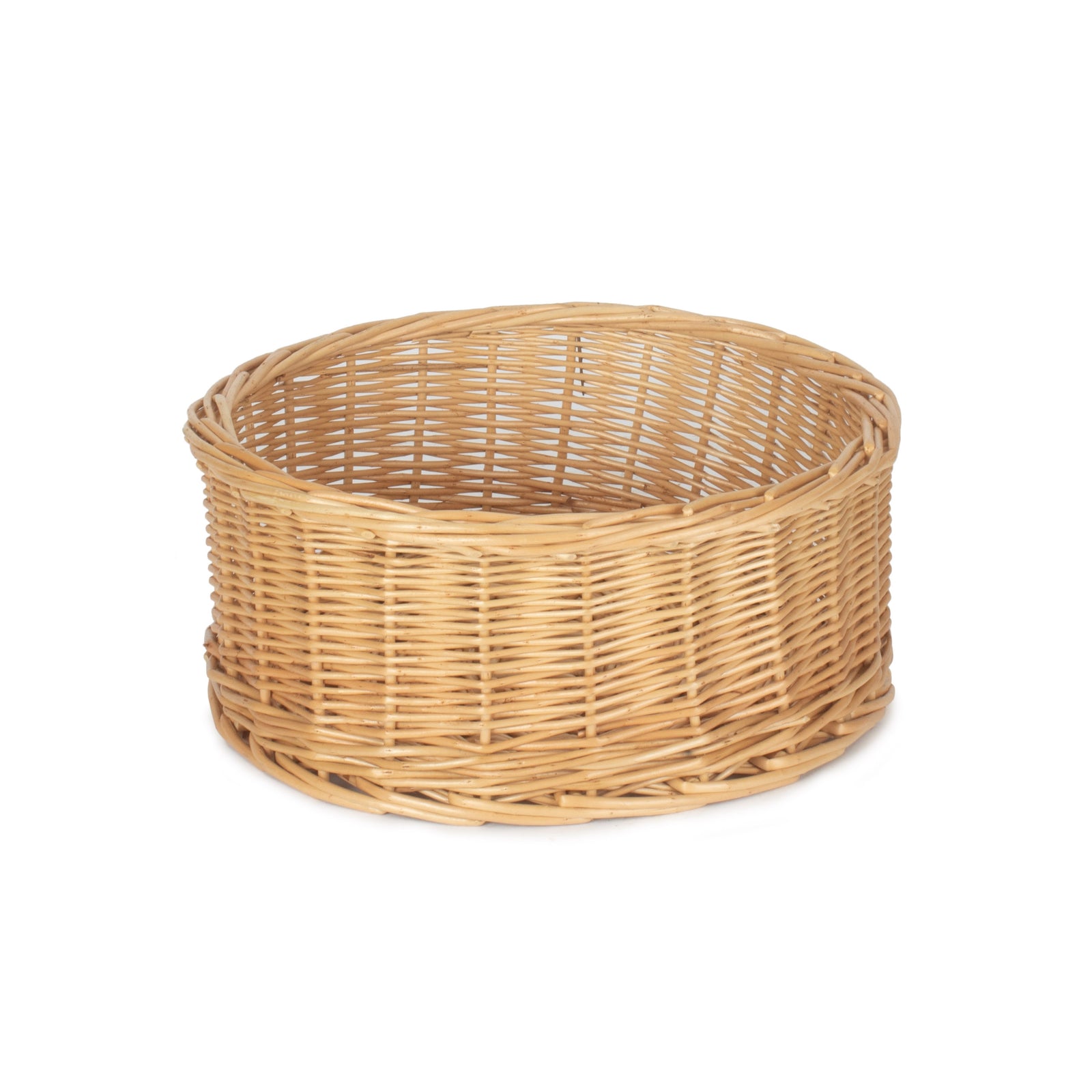 Wicker Round Straight Sided Tray | Large | Brown