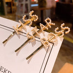 Pearl Words Hairpin Boss Letter Statement Hair Clip Fashion Accessory Gold