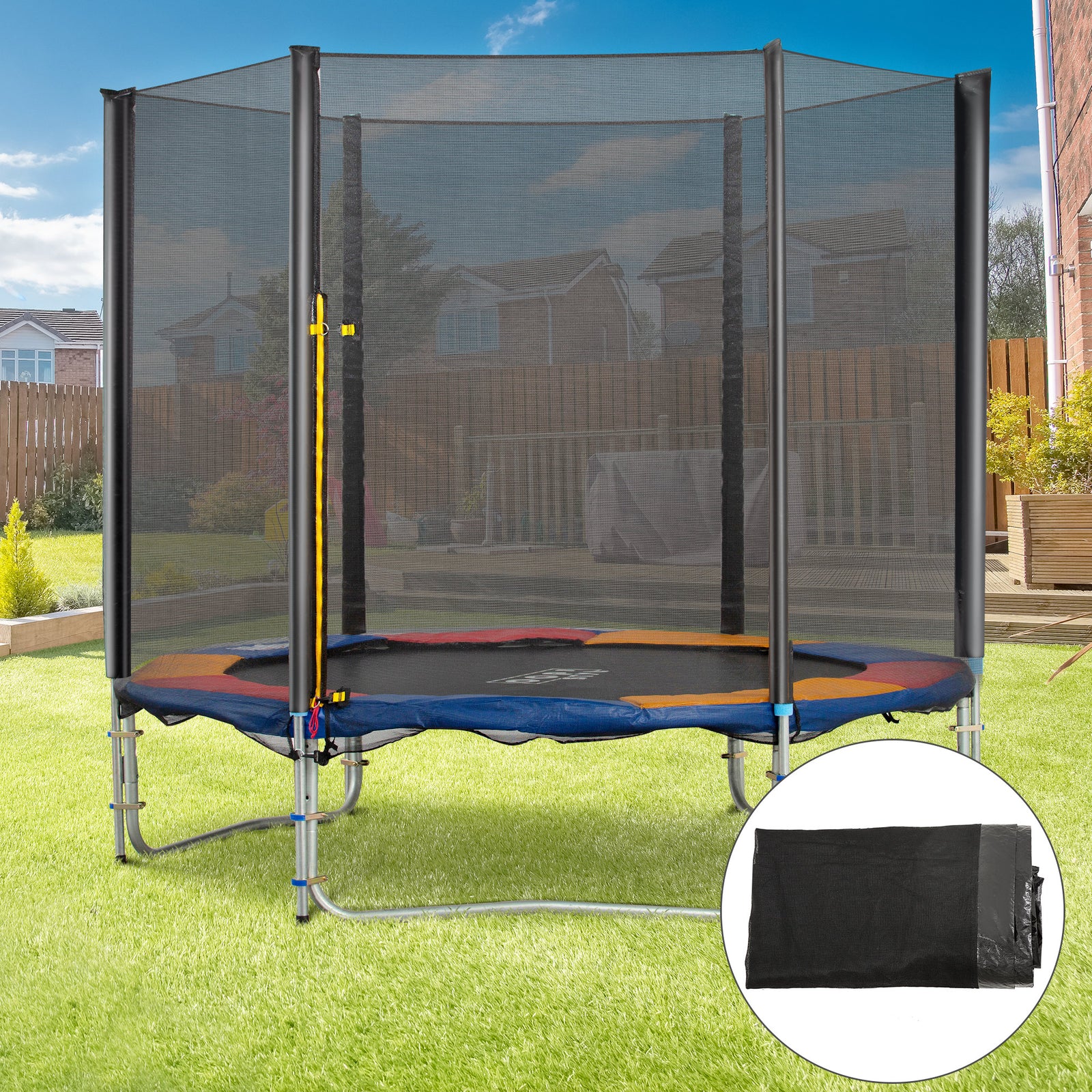 Trampoline Pads, Net, Cover, Ladder - 8/10/12/13/14ft | Black