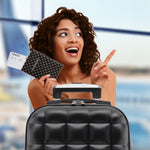 Large 29" Hard Shell Bubble Design Check-in Suitcase Hold Luggage Bag 20kg+ | Large | Black