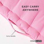 Cotton Plain Floor Cushion | 40cm x 40cm | Pink