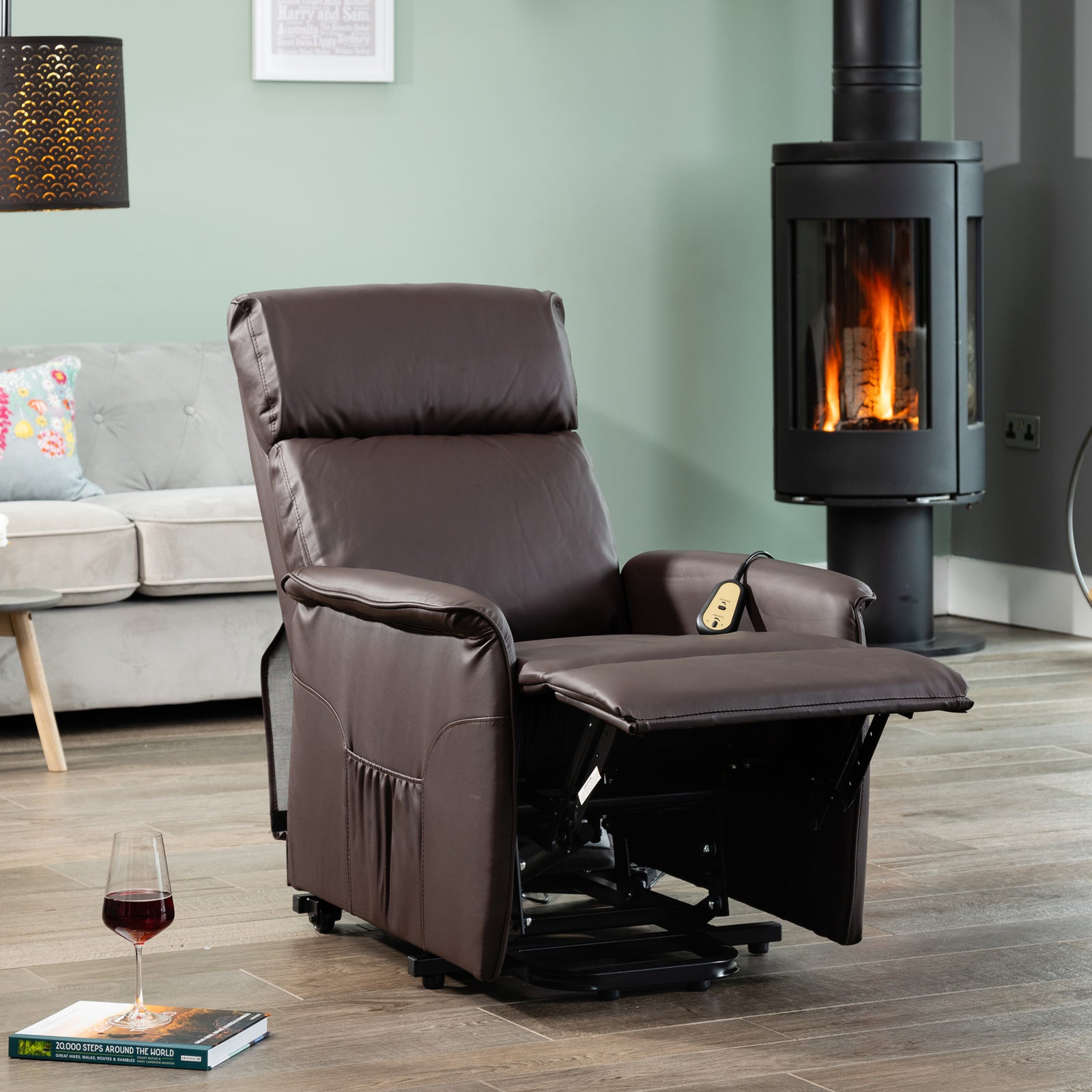 Townsend Electric Lift Assist Rise And Recline Chair | Brown