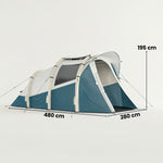 Inflatable Camping Tent W/ Air Pump, 2-3 Person Blow Up Tent | Green