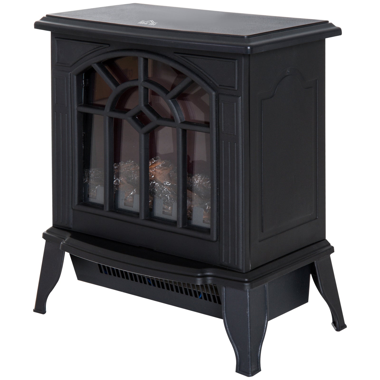 Freestanding Electric Fireplace Heater With Led Flame