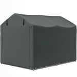 Garden Tool Storage Shed With Roll-up Zipper Door | Dark Gray