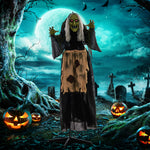 Halloween Witch Animatronic Prop With Sound Activated