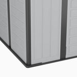 Breeins 8x6ft Plastic Garden Storage Shed With Secure Lockable Door