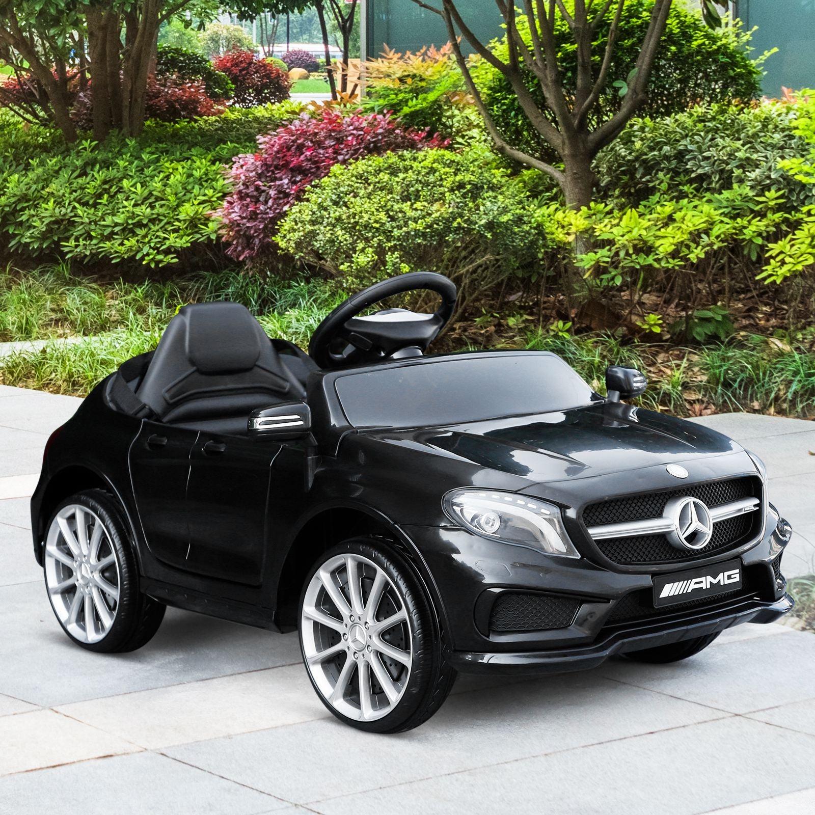6v Licensed Mercedes Benz Kids Ride On Car W/ Remote Light Music | Black