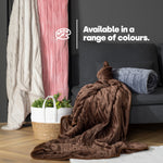 Heated Throw Electric Blanket With Washable Fleece Cover Cream
