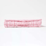 Cotton Gingham Check Floor Cushion | 50cm x 50cm | Pink