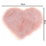 Heart Shaped Super Soft Shaggy Area Rug | Pink
