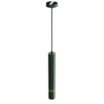 Joker Contemporary Pendant Lamp 1xgu10 Hand Made Cylindrical Style Light | Green & Gold