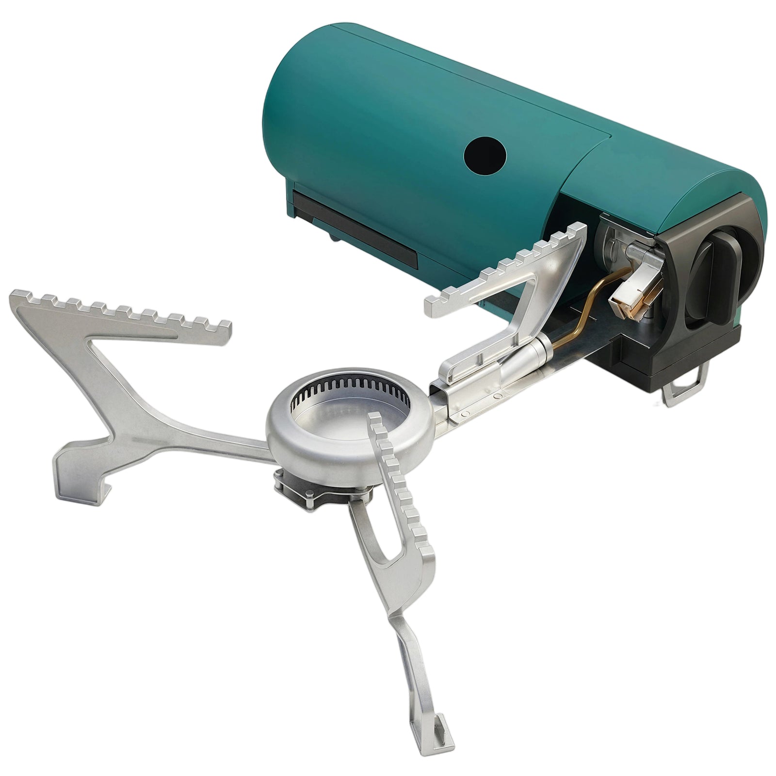 Outsunny Camping Stove With Safety Shut-off, Piezo Ignition Gas Stove Green