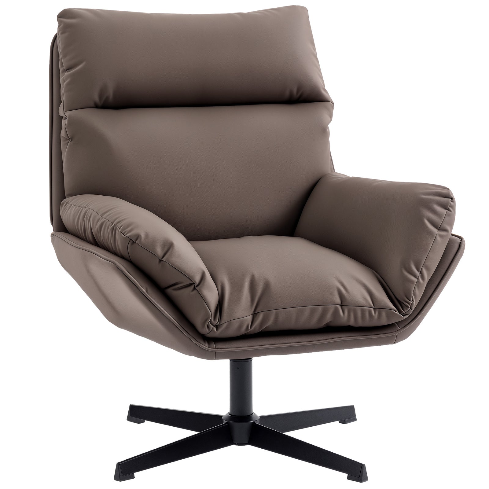 Accent Chair With 360° Swivel | Dark Brown