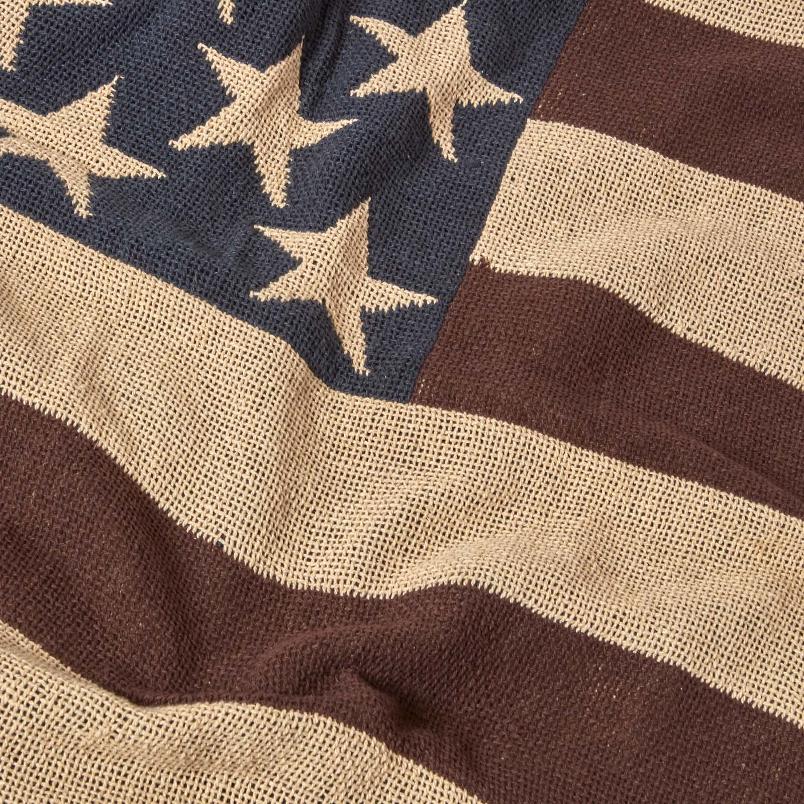 HOMESCAPES Cotton Usa Flag Throw