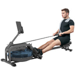 Water Rowing Machine With Adjustable Resistance, Vertical Storage