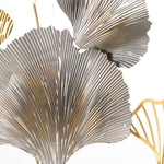 Minimalist Metal Wall Art Ginkgo Leaves Hanging Sculpture