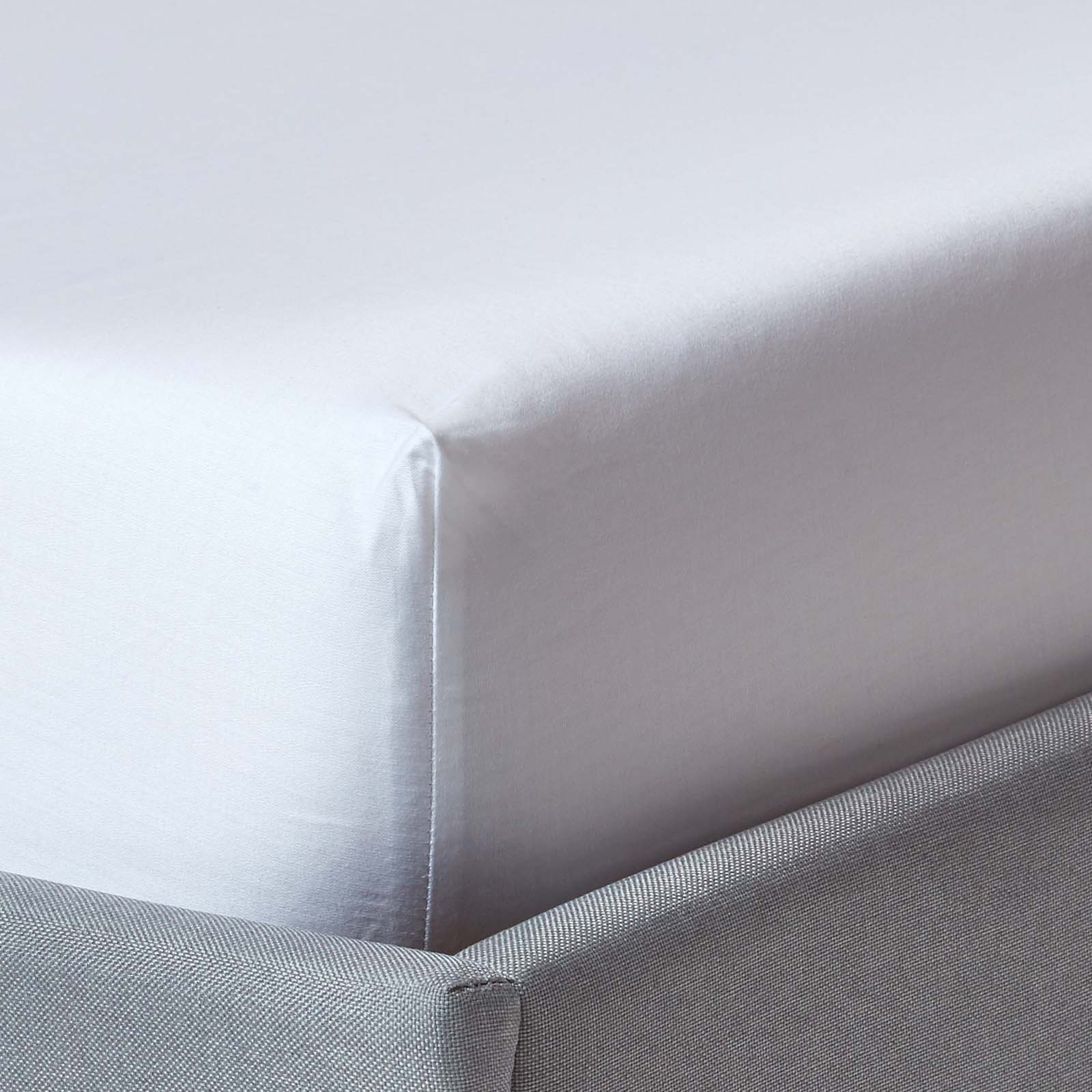 Organic Cotton Deep Fitted Sheet 18 Inch 400 Tc | Single | White