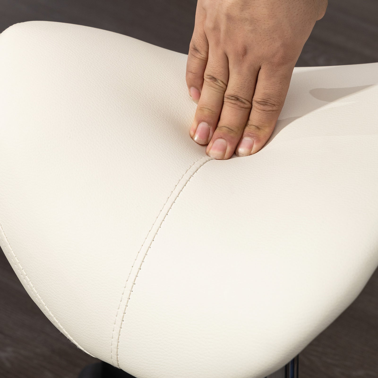 Saddle Stool Adjustable Rolling Salon Chair For Massage Spa | One Size | White