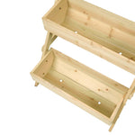 3-tier Wooden Planter Box With Drainage Holes | Natural