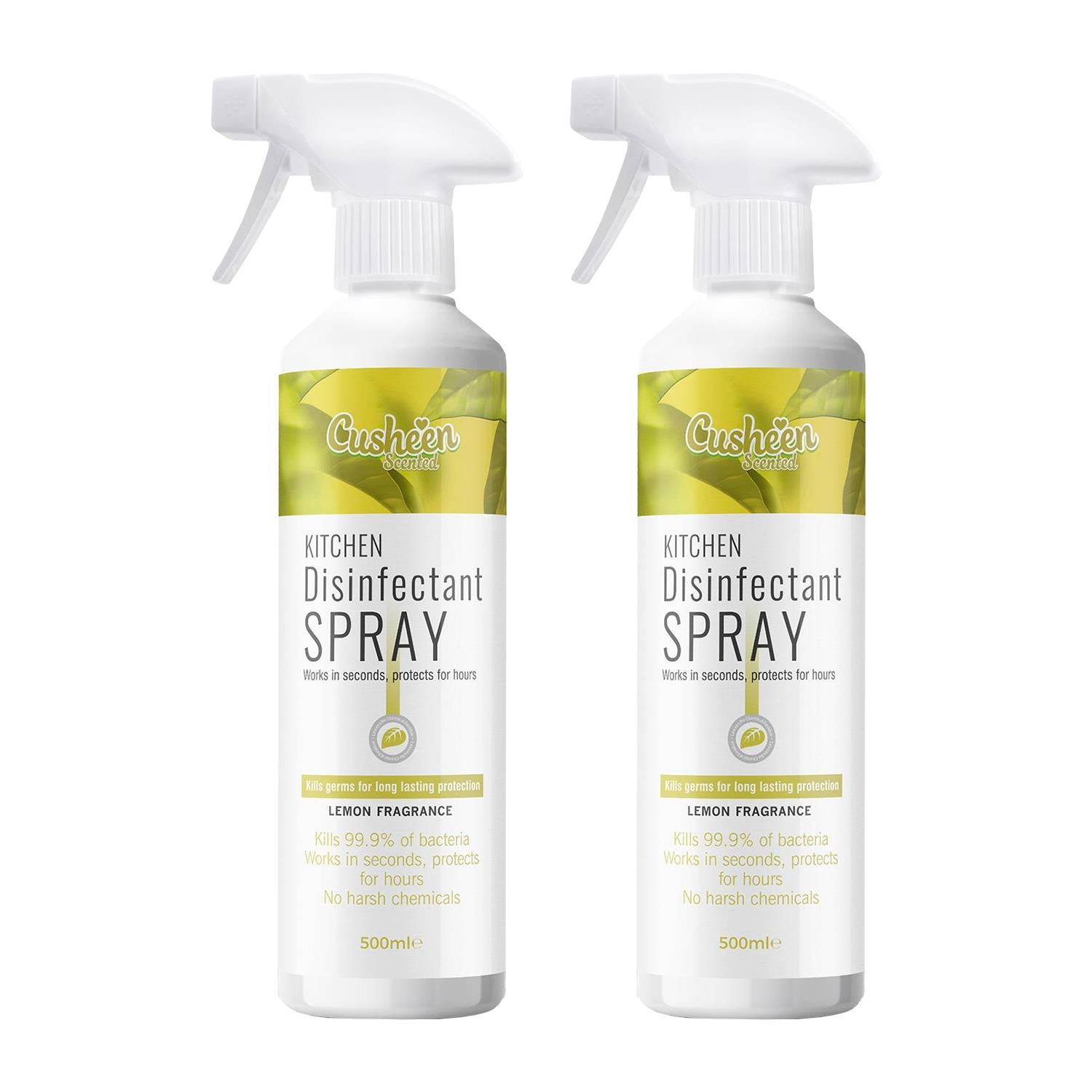 Disinfectant Spray For Kitchen Anti-bacterial Lemon Fragrance, 2x500ml