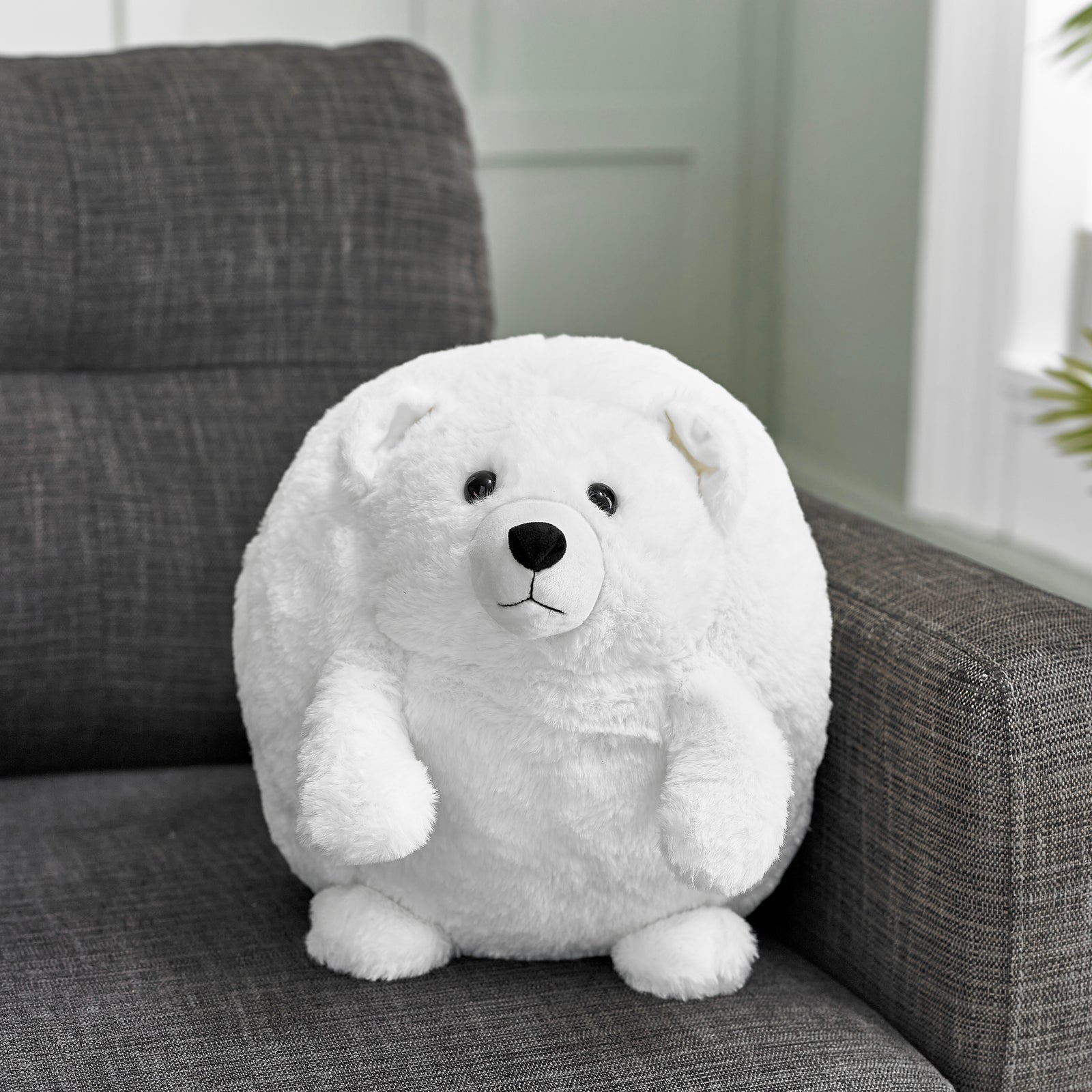 Soft Giant Handwarmer Cozy Plush Polar Bear | 30cm x 30cm | White