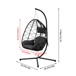 Hanging Chair With Stand And Padded Cushion