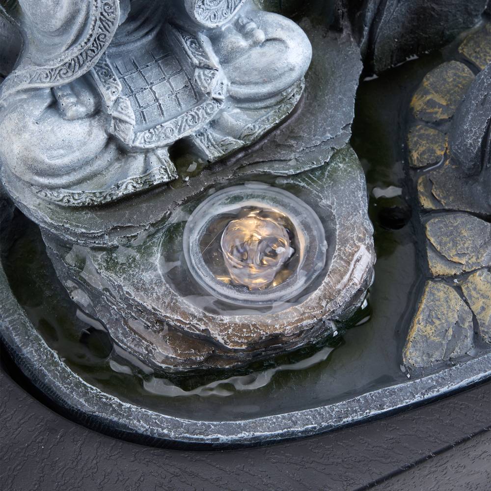 Peaceful Flow Fountain Tabletop Waterfall Fountain With Led Lighting